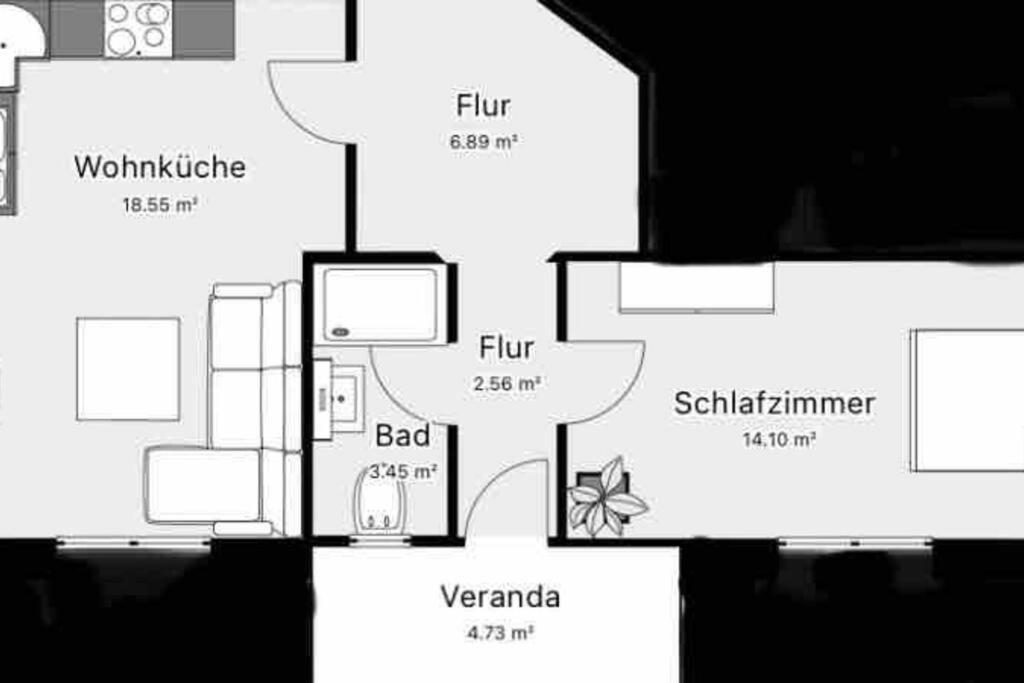 Schoenes 2 An Der Stadt Grenze Mit Klimaanlage * Малов
